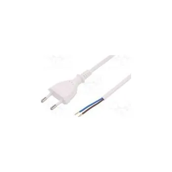 Napájecí kabel Kabel CEE 7/16 (C) vidlice,vodiče PVC 1,5m bílá 2x0,75mm2