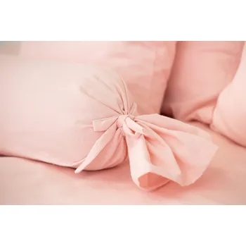 Povlak na dekorativní polštářek Povlak na váleček JEDNOBAREVNÝ grepová pink Velikost: Povlak na válec s krajkou BAVLNA N