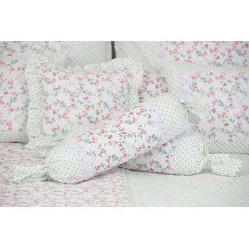 Povlak na dekorativní polštářek Podpěrová s.r.o. Povlak na váleček VIVIANE /puntík negativ Velikost: Povlak na válec s krajkou KREP N