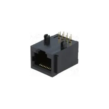 Elektrická zásuvka Zásuvka RJ45 PIN 8 Uspořádání výv 8p8c THT úhlové 90°
