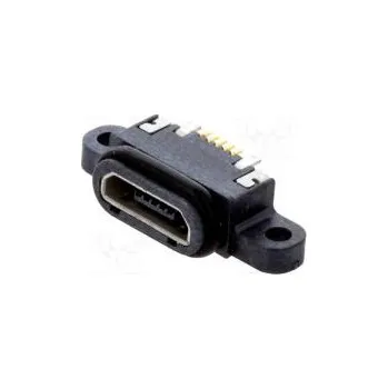 Elektrická zásuvka Zásuvka USB B micro SMT PIN 5 s utěsněním V USB 2.0 IPX7