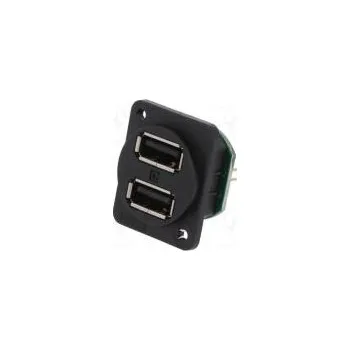 Elektrická zásuvka Zásuvka USB A kolíková lišta dvojité V USB 2.0 Rozteč 2,54mm