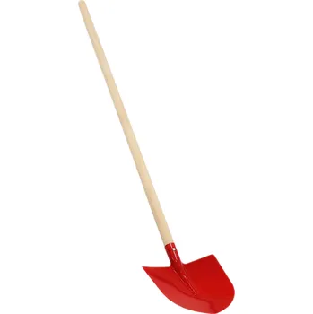 Lopata TOPTRADE lopata ocelová, srdcovka, frankfurtská, červený lak, profi, s rovnou násadou