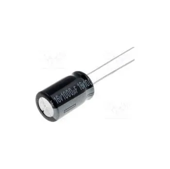 Kondenzátor Kondenzátor elektrolytický THT 1000uF 16VDC Ø10x16mm ±20%