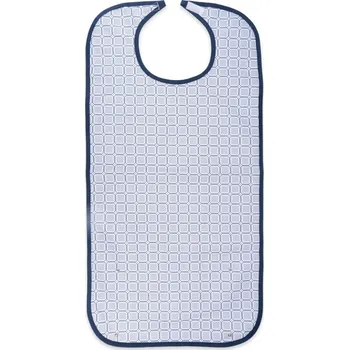 Nepropustný bryndák pro seniory s kapsou modrý