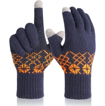 Zimní rukavice Donfri, dotykové rukavice, fleecové strečové pletené rukavice, sportovní teplé