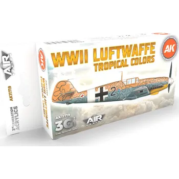 AK Interactive WWII Luftwaffe Tropical Colors SET 3G