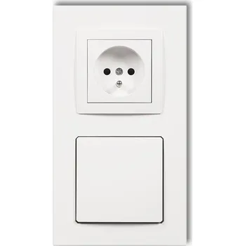Elektrická zásuvka Bílá nástěnná Elektrická Zásuvka Karlik