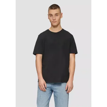 Pánské tričko Q/S s.Oliver pánské basic triko s logem černé Velikost: M