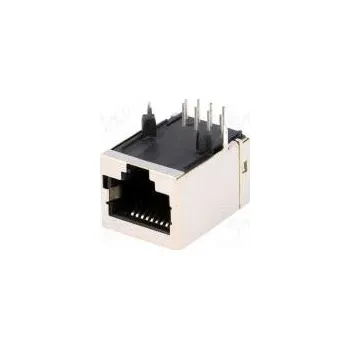 Elektrický konektor Zásuvka RJ45 PIN 8 Uspořádání výv 8p8c THT na PCB