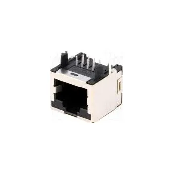 Elektrický konektor Zásuvka RJ45 PIN 8 Uspořádání výv 8p8c THT na PCB