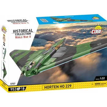 Stavebnice COBI Stavebnice COBI 5757 letadlo Horten HO 229 Gotha GO WW2 figurka pilota 953 dílů