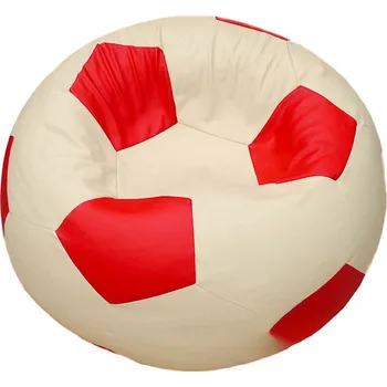 Taburet Sedací vak - míč 80 cm - béžová + červená