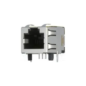 Elektrický konektor Zásuvka RJ45 PIN 8 Kat 5 stíněný Uspořádání výv 8p8c THT