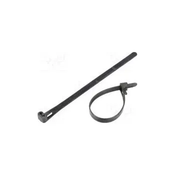 Datový kabel Cable tie multi use L 150mm W 7.2mm polyamide black 100pcs.