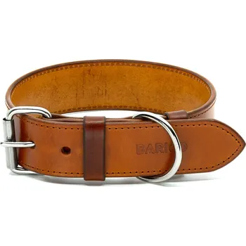 Obojek pro psa Kožený obojek pro psa BARICO Light Brown Šířka obojku: 2 cm, Přesný obvod krku: 29 cm