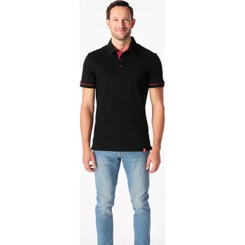 Pánská polokošile CityZen ANTONY černá / červená 111-ANT Velikost: 4XL