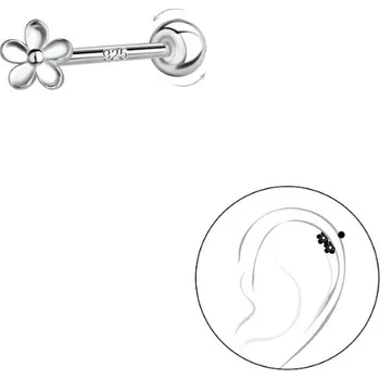 Piercing Stříbrný piercing FLOWER Ag 925/1000