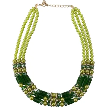 Náhrdelník Náhrdelník ze skleněných a plastových korálků - zelený
