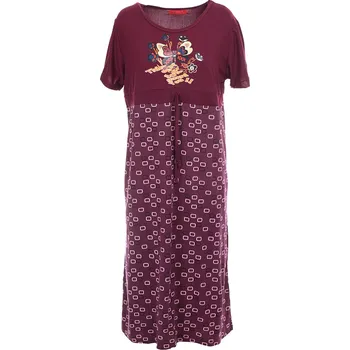 Dámská noční košile Noční košile Motýlci - bordó Velikost: M
