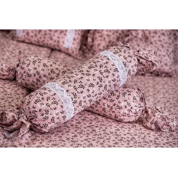 Povlak na dekorativní polštářek Podpěrová s.r.o. Povlak na váleček HERBARIUM starorůžový Velikost: Povlak na válec s krajkou BAVLNA N