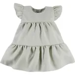 EEVI Dívčí šaty s volánky Nature - khaki, vel. 92