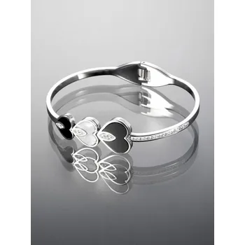 Náramek Prosperk Náramek z chirurgické oceli srdce stříbrná S4899