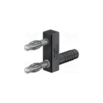 Krokosvorka Zkratovací můstek banánek 4mm 32A černá niklovaný 43mm 30VAC