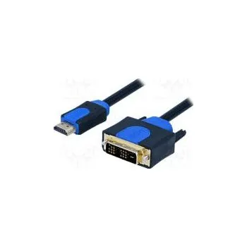 Video kabel Cable HDMI 1.3 DVI-D (18+1) plug,HDMI plug 3m black,blue