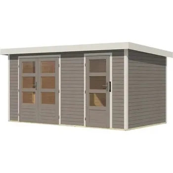 Zahradní domek KARIBU HOLZTECHNIK Hybridní domek KARIBU MERKUR (12498) světle šedý / bílý LG4455