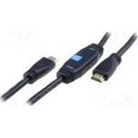 Cable HDMI 1.4,with amplifier HDMI plug,both sides 15m black