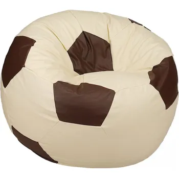 Taburet Sedací vak - míč 80 cm - béžová + čokoláda