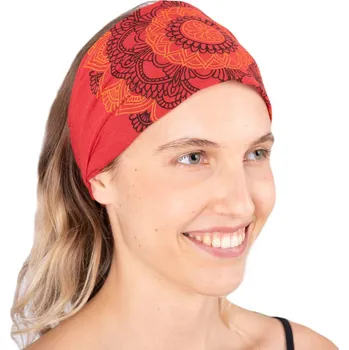 Šátek Čelenka s potiskem mandaly Ismerie Red, červená, Sittar
