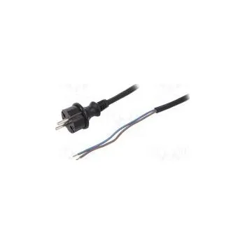 Prodlužovací kabel Kabel CEE 7/17 (C) vidlice,vodiče PVC 1,5m černá 2x1,5mm2