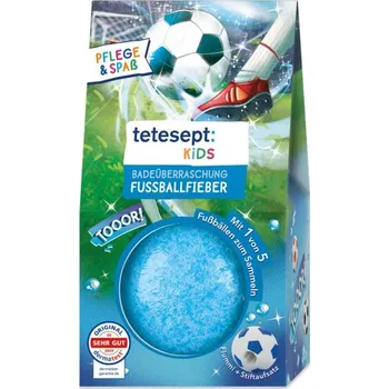 bomba do koupele TETESEPT Koupelová koule Fotbalová horečka, 140 g