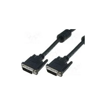 Video kabel Cable dual link DVI-D (24+1) plug,both sides 10m black