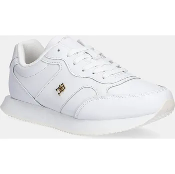 Pánské tenisky Kožené tenisky Tommy Hilfiger LEATHER RUNNER FW0FW08696 bílá 00X, EUR 41