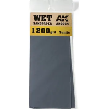 AK Interactive Wet Sandpaper 1200 Grit. 3 units