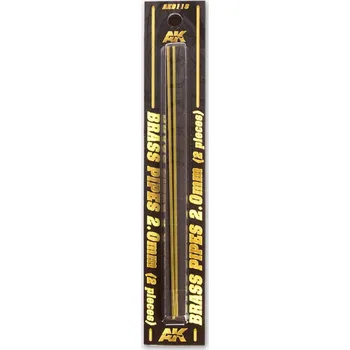 AK Interactive BRASS PIPES 2,0mm, 2 units
