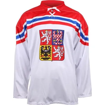 Merco ČR OH Soči 2014 replika hokejový dres - bez potisku S - bílá-červená + DÁREK