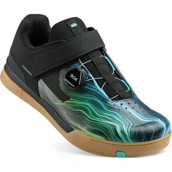 Pánské cyklistické tretry TRETRY CRANKBROTHERS MALLET BOA BLACK/BLUE SWIRL - GUMOVÁ PODEŠEV (45)