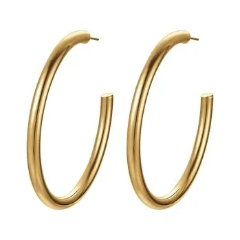 Náušnice Náušnice Luca Barra velké pozlacené kruhy z chirurgické oceli OK1273