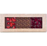 Choco Bonté Mléčná čokoláda s jahodami, malinami a zdobením - 3 čtverečky