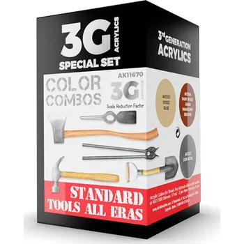 AK Interactive STANDARD TOOLS ALL ERAS COMBO 3G