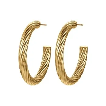 Náušnice Náušnice Luca Barra pozlacené kruhy z chirurgické oceli OK1279