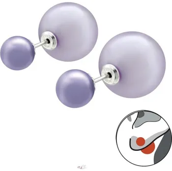 Náušnice Prosperk Náušnice oboustranné levandulové - stříbro 925 S4431