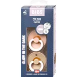 BIBS Colour noční dudlík z přírodního kaučuku, 0-6 měsíců
