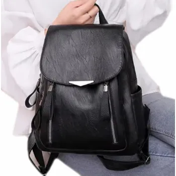 Městský batoh Batoh černý voděodolný elegantní kožený přes rameno kožený městský dámský