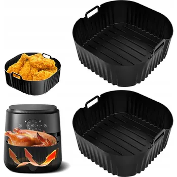 Příslušenství pro troubu 2X SILIKONOVÉ VLOŽKY DO FRITÉZY PRO PEČENÍ HRNEC FORMIČKY DO TROUBY