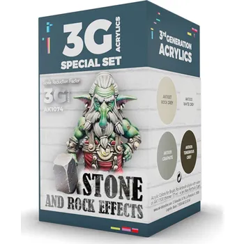AK Interactive WARGAME COLOR SET. STONE AND ROCK EFFECTS.